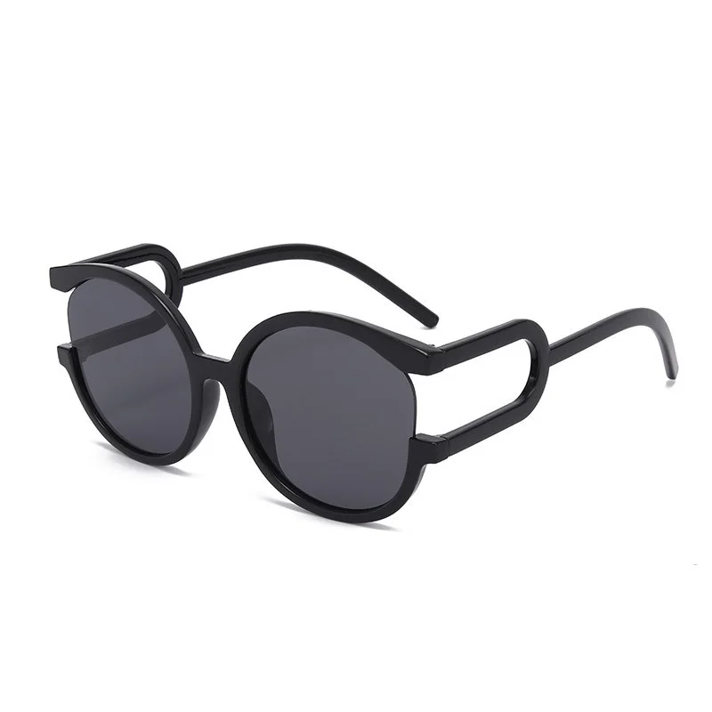 Personality 2025 New Design Round Frame Sunglasses Oversize Plastic UV400 Sunglasses for