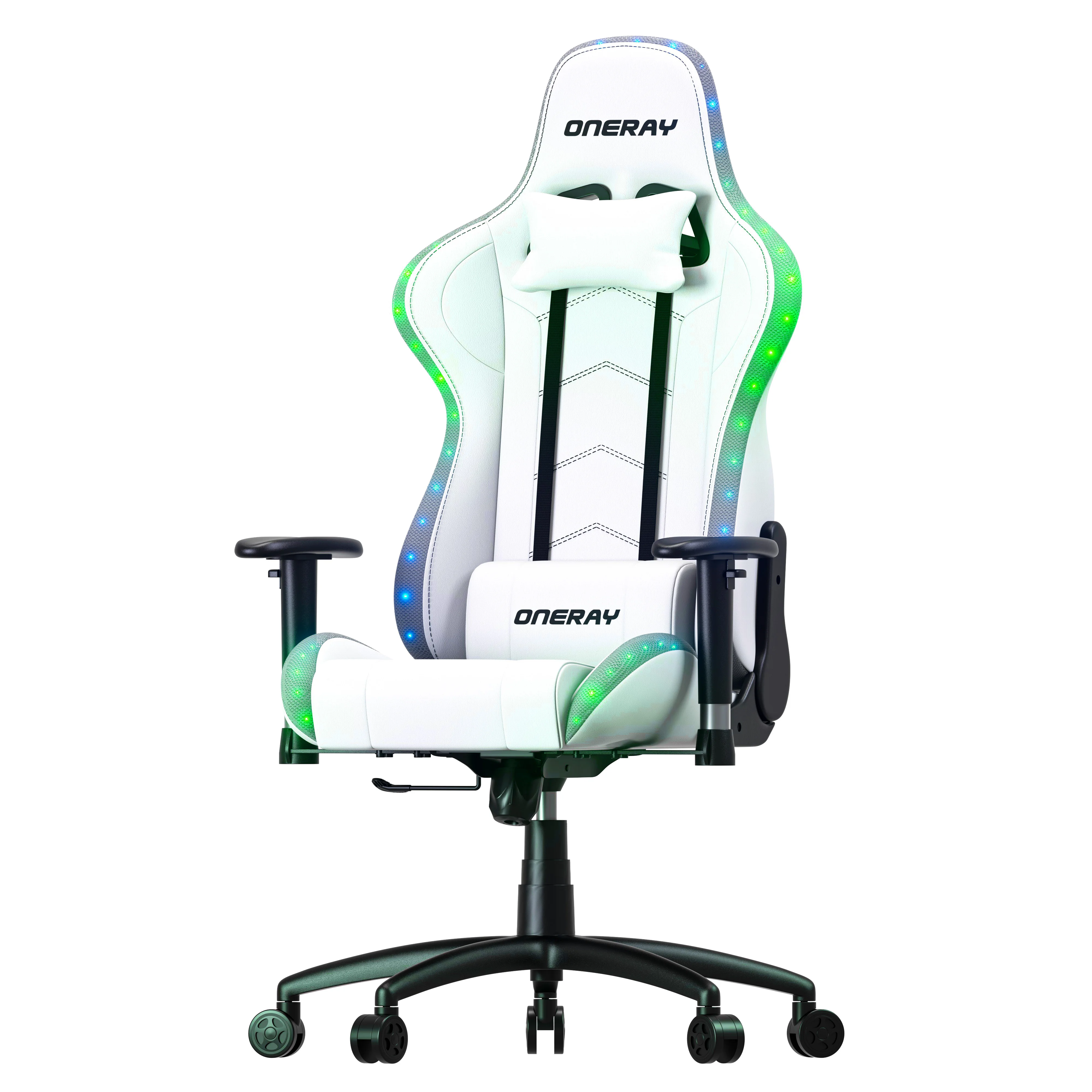ONERAY RGB GAME High Back Computer Gamer Chair Rgb PU Desk Chair Ergonomic Office Chair with LED Light