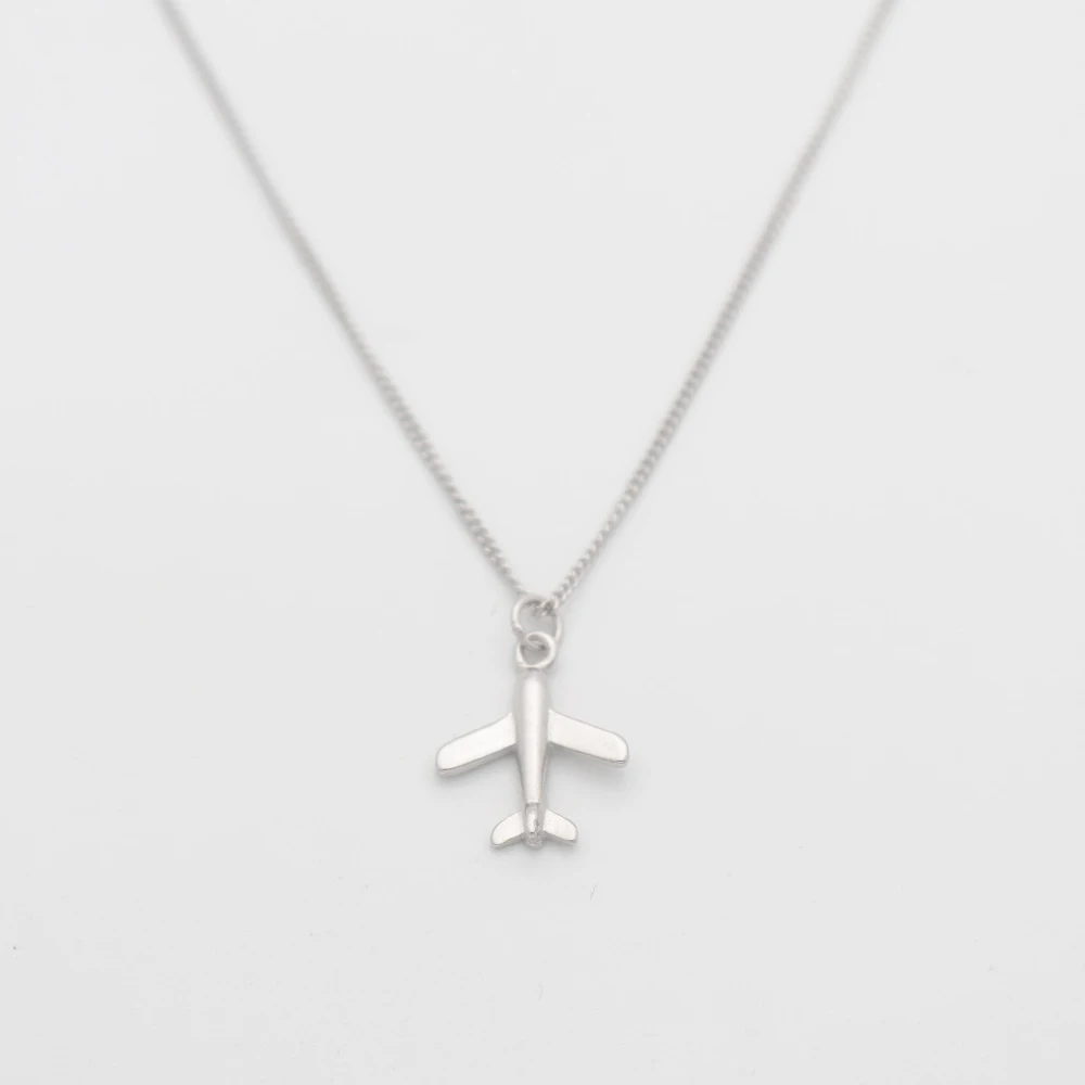 Airplane Necklace (Silver)