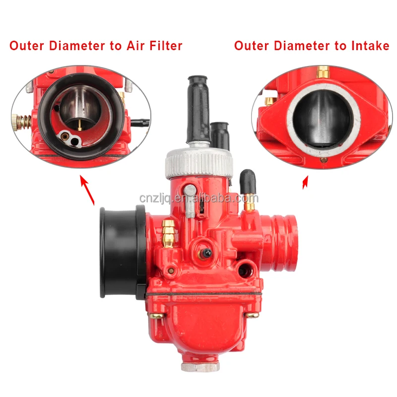 Dellorto PHBG 21 мм гоночный красный издание Dellorto PHBG DS 21 мм карбюратор арматура карбюратора для 2-х тактный 50cc-100cc Скутер мопед