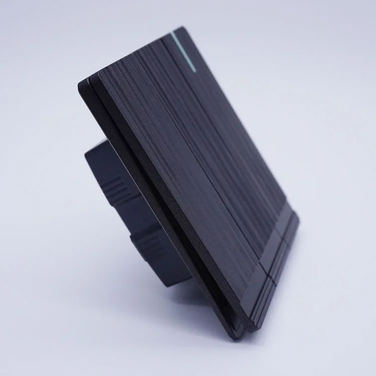 New Design Wholesale Black 10amps 3 Gang 2 Way Socket Electrical Supplies Ultra-Thin Wall Switch