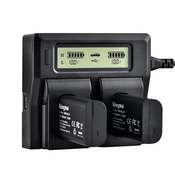 KingMa-DC-LCD-BLJ31 2600mAh Replacement Battery (2 Pack) and Dual Channel LCD Battery Charger Kit for Pana. Dc-s1 S1r Dc-s1h
