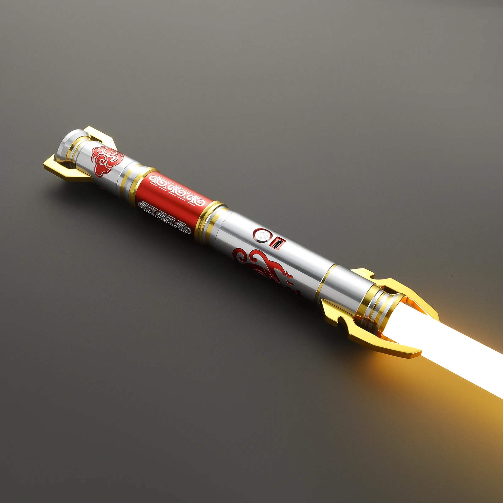 LGT Own Custom Design Inspired by Chinese New Year Red Resistant Laser Sword RGB Xenopixel Proffie Both Available a Real Sword