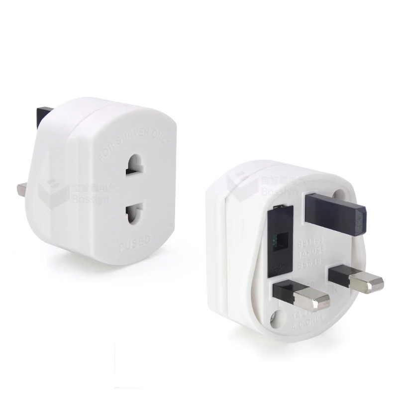 Eu Two Pin To Uk Three Pin Plug Adapter Shaver Adaptor Toothbrush Charger  Bathroom Socket Convertor - Buy Eu To Uk Shaver Adapter,Toothbrush Charger  Convertor,Uk Plug Adapter Product on 