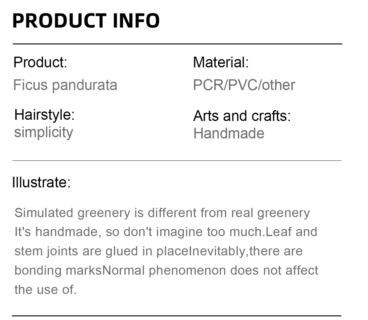 Indoor/Outdoor Decorative Plastic Ficus Pandurata Tree Similar Glass Pine Ficus Religiosa Panel for Landscape Wedding House supplier