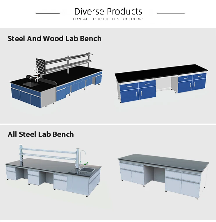 Factory Classroom Laboratory Furniture Bench Tops Lab Table Stainless