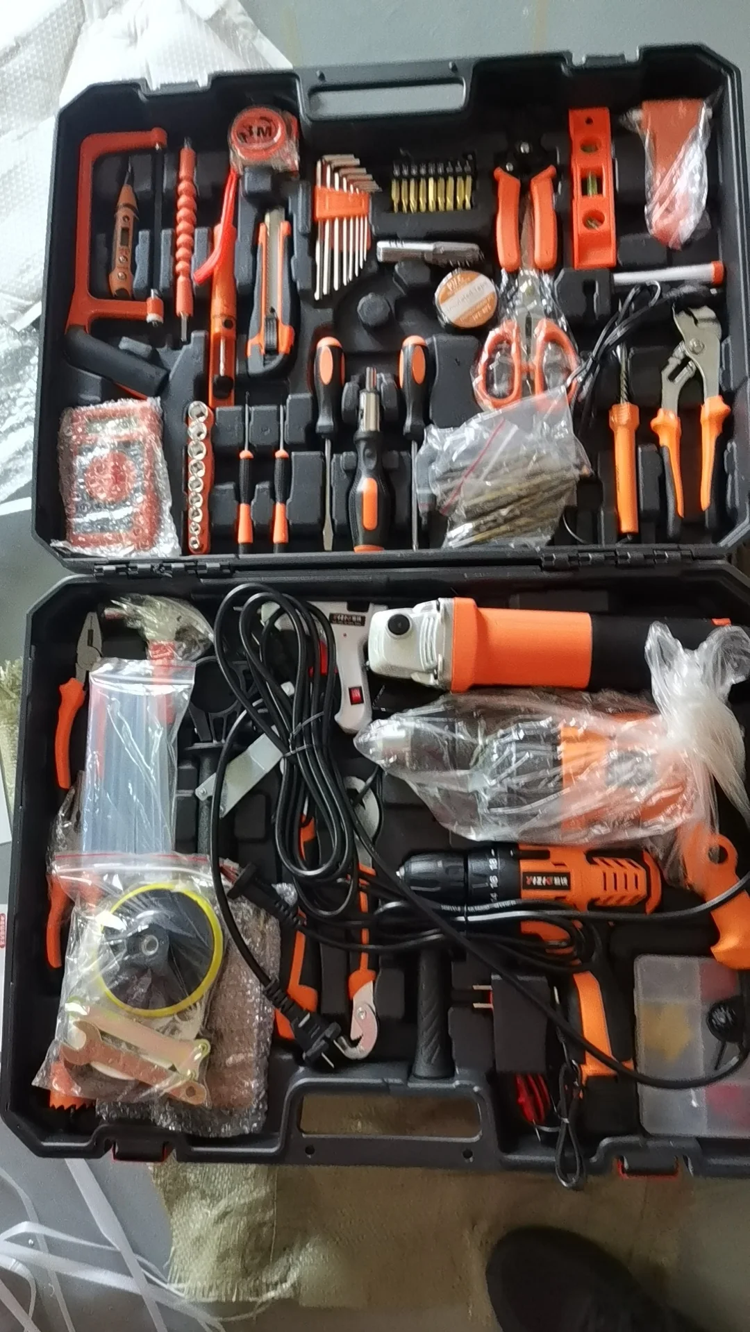 Hardware Tools Multi Tool Box Power Wrenches Electric Drill 21v Electrical Tools