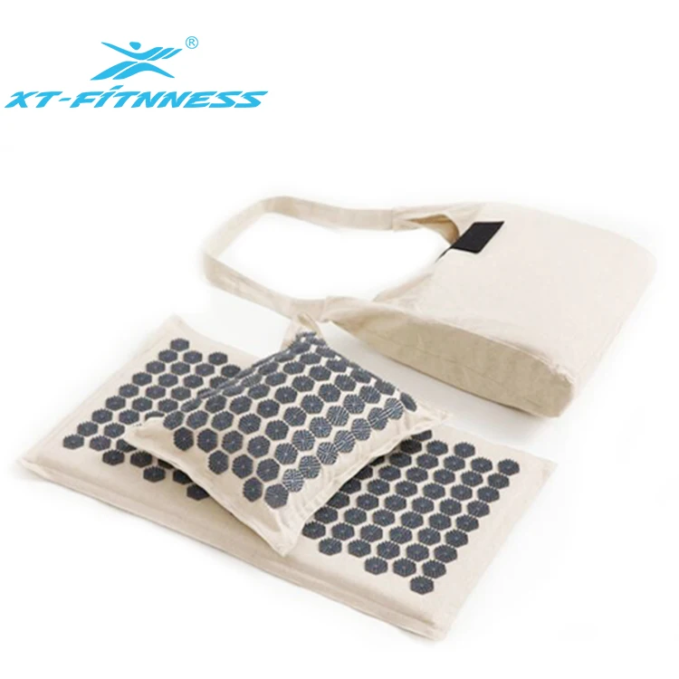 Оптовая продажа, набор подушек для йоги и фитнеса, натуральный коврик для акупрессуры