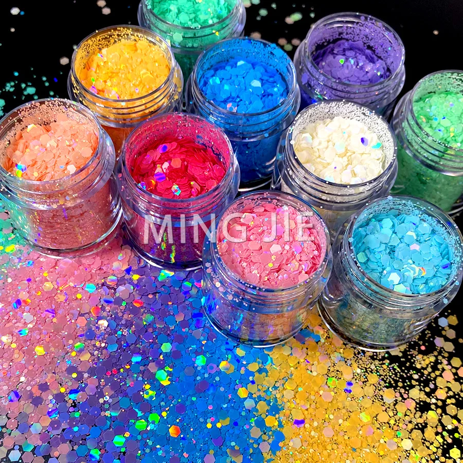 Bulk Polyester Solvent Resistant Chunky Glitters Craft Face