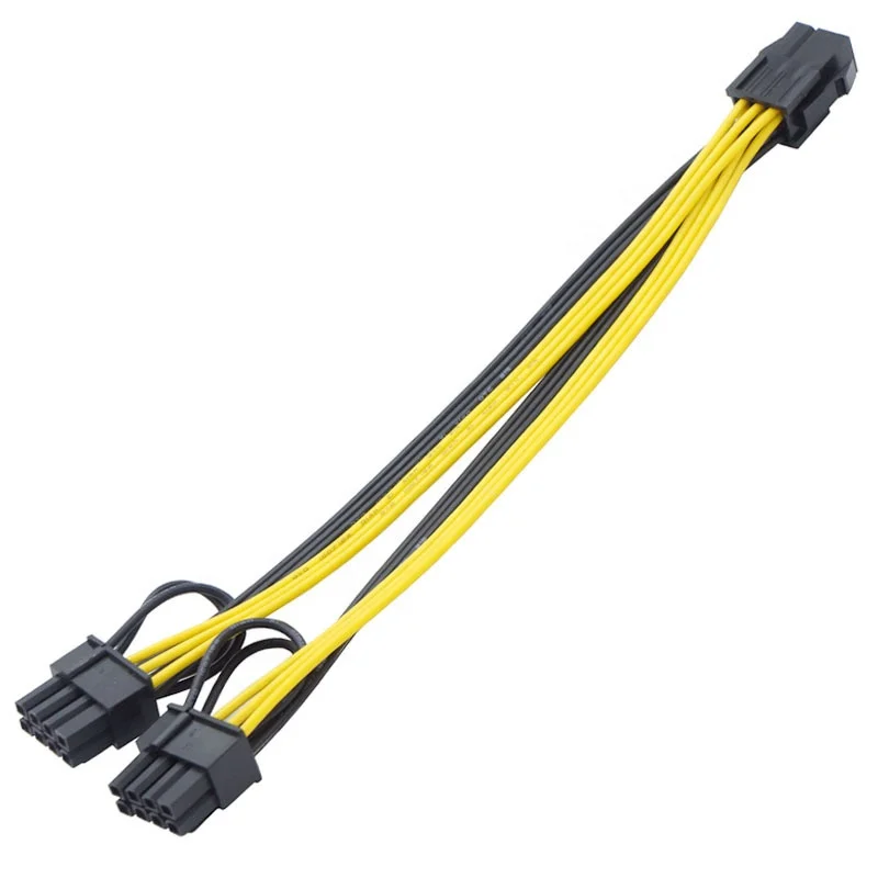 Блок питания для видеокарты 6-контактный разъем на двойной 8-контактный штекер 6 + 2-контактный Удлинительный кабель 6P 8P одна точка два передачи и