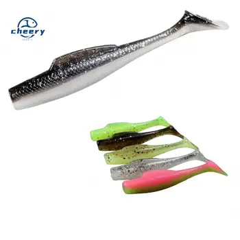 CHEERY New Arrival 100mm 6.5g TPE Soft Paddle T Tail Fishing Ripple Shad Lure 5pcs/bag – Soft Lure – view 2