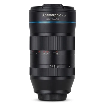 SIRUI 75mm F1.8 1.33X APS-C Anamorphic Lens for E Mount, Blue Flare