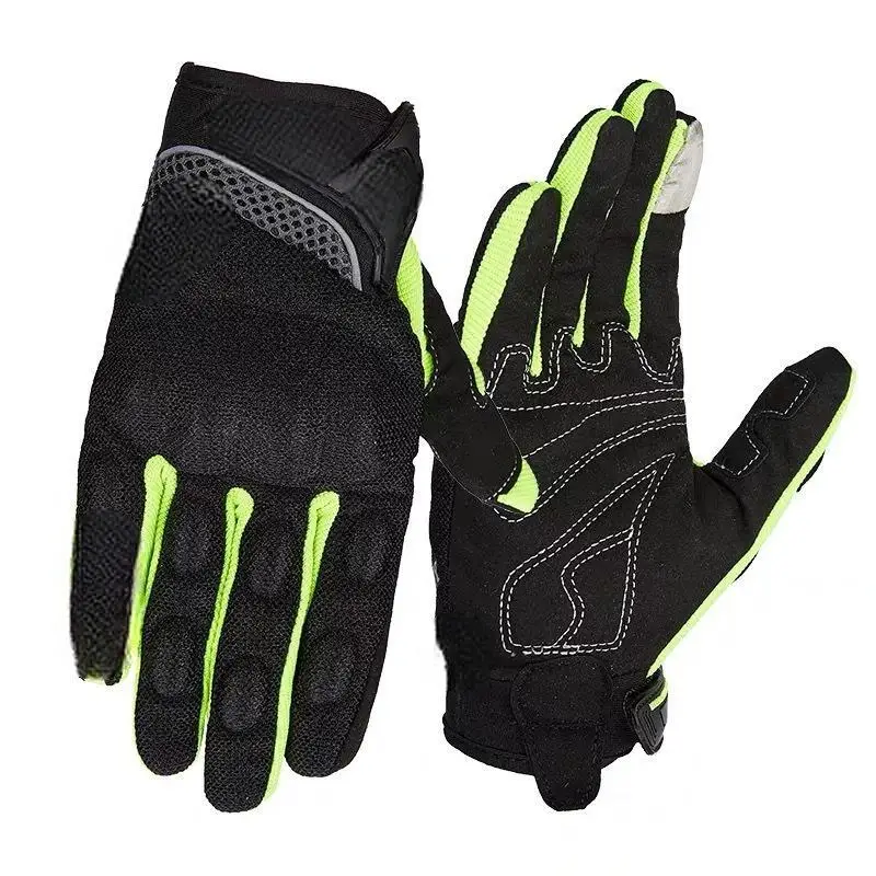 Double Layered Reinforced Finger Protection Motorcycle Gloves