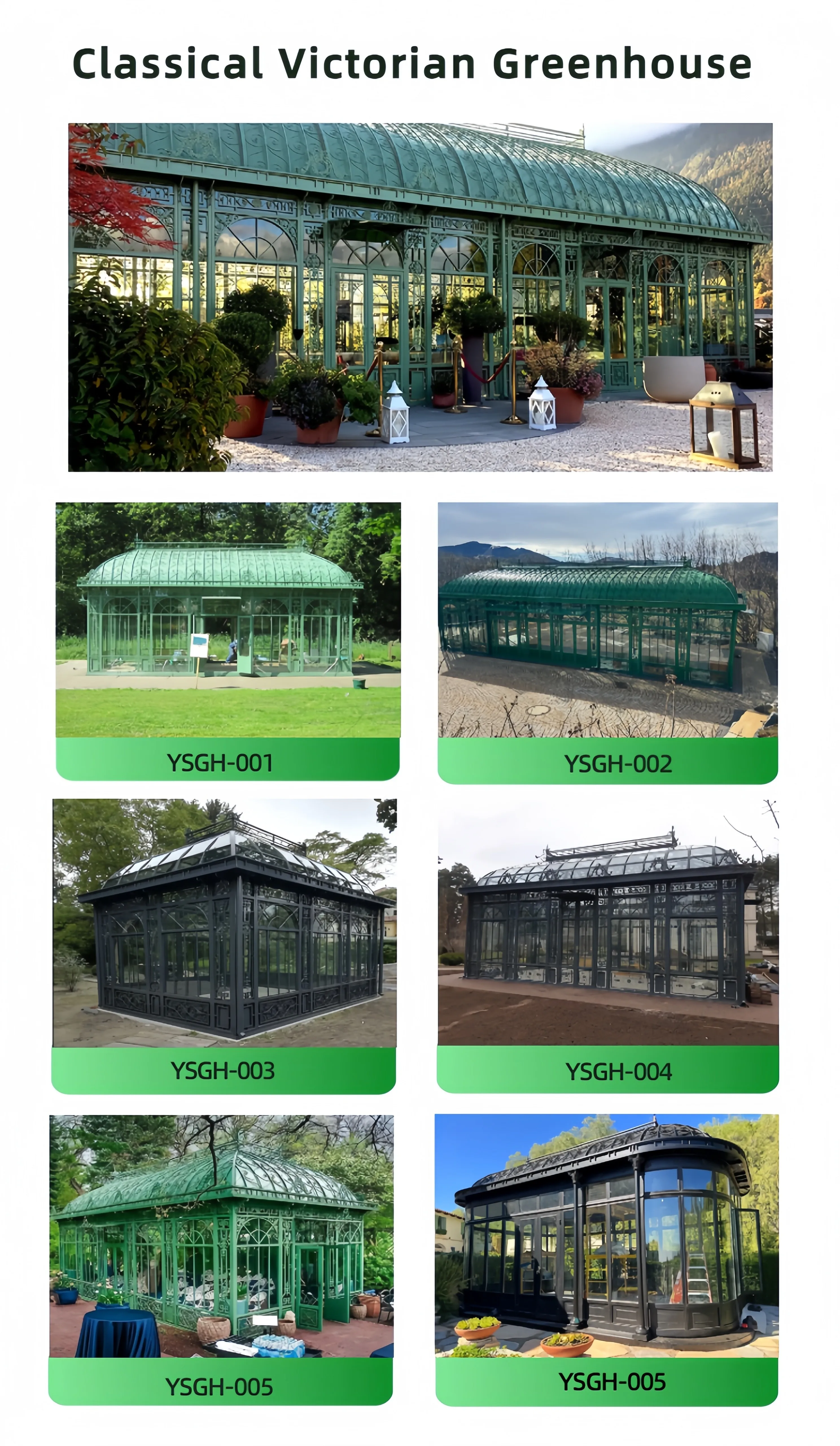Victorian Style Garden Greenhouse - Durable & Customizable