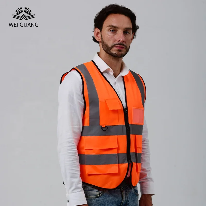High Visibility Security Motorcycle Reflective Safety Vest Safe Working Clothes Sanitation Workers Clothes for Road Construction