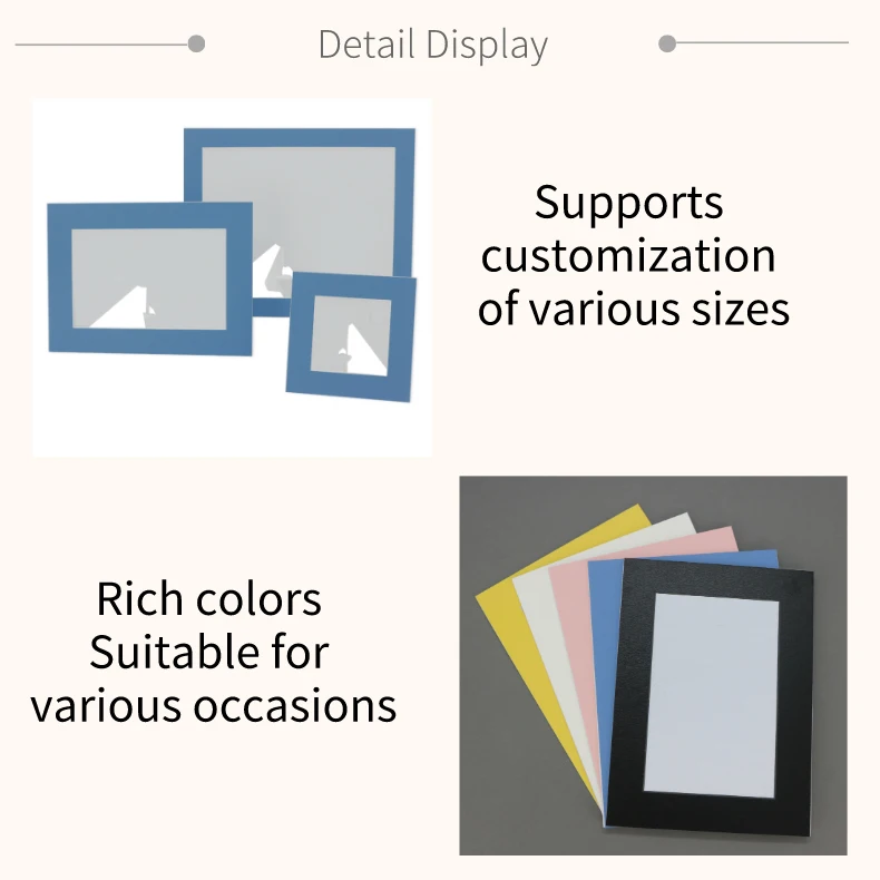 Best Selling White Core Acid free 5x7'' 8x10'' Photo Frame Cards Paper Frames for Photo Display manufacture