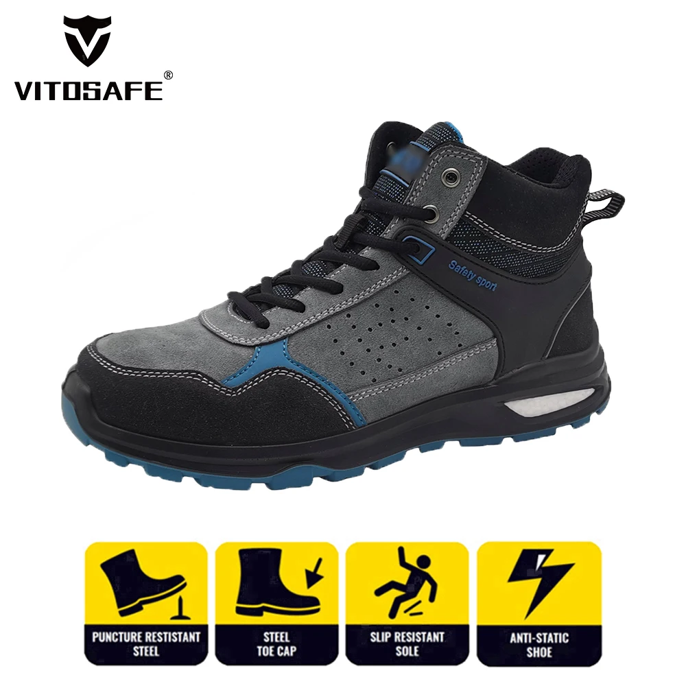 Wholesale Custom Men's Steel Toe Work Safety Shoes Industrial