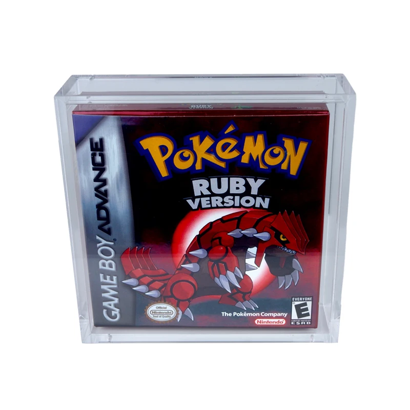 Custom Gameboy GBA GBC Game Box Acrylic Display Case With  Strong Magnet Lid for Acrylic Pokemon Booster Box