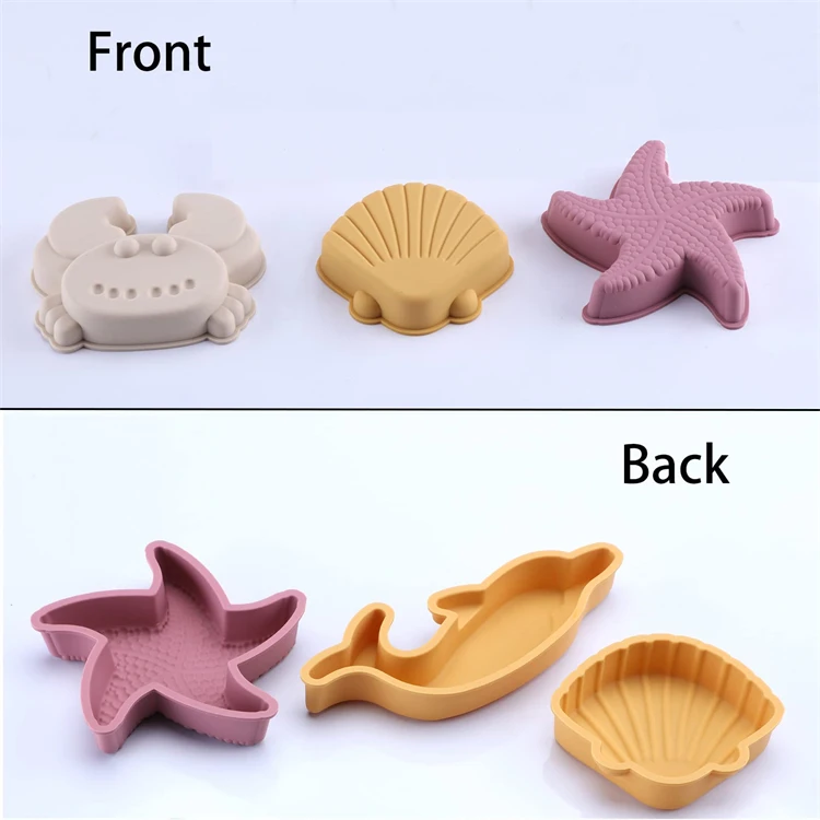 Custom Eco Friendly Beach Toys Set Baby Silicone Sand Bucket Toys Kids
