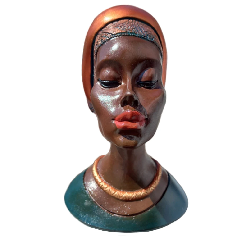 Custom Material Bohemian African Woman Head Figurine Incense Holder