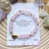 pink Rose Quartz+Card