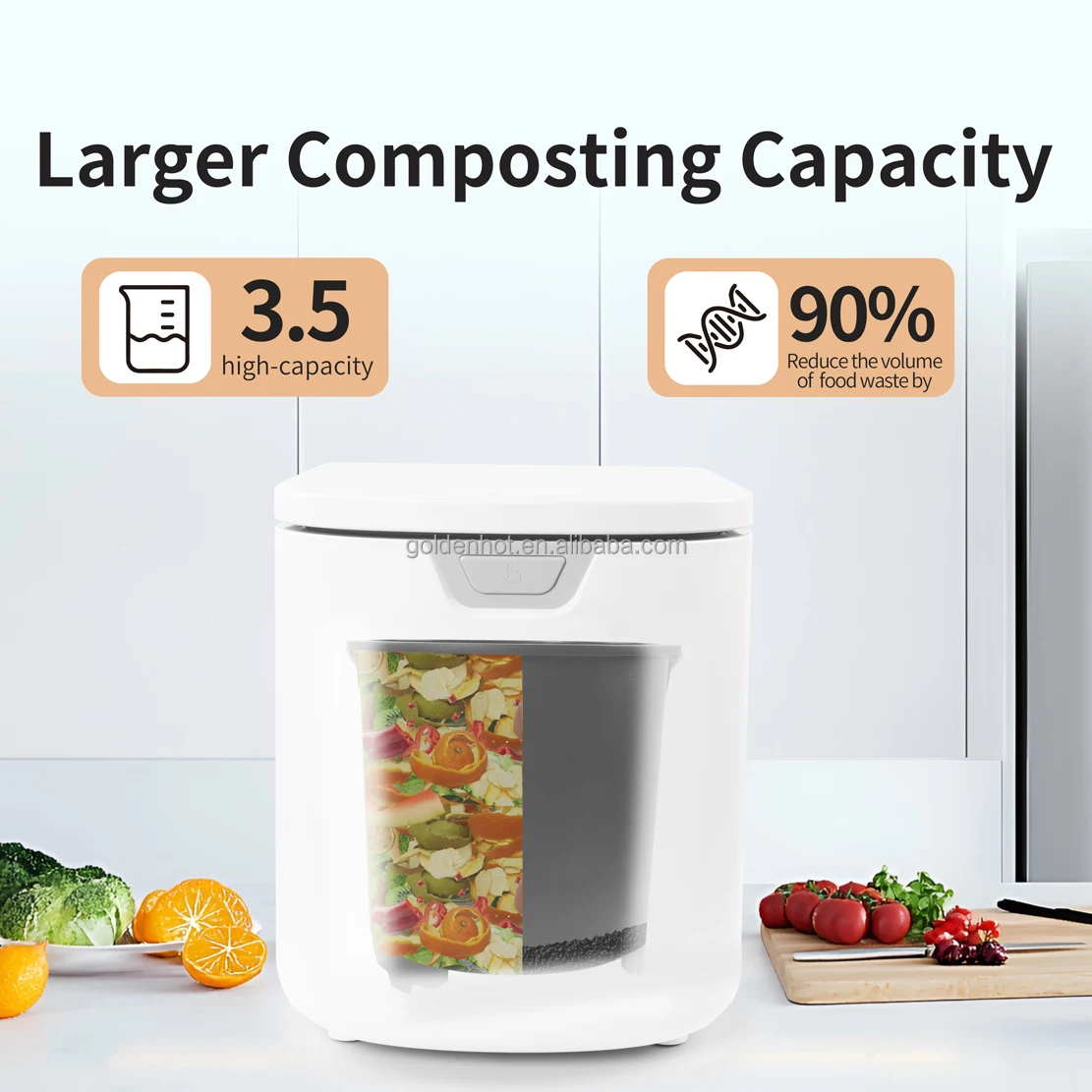 Description Picture 6 of itemLatest Fully Automatic Kitchen Organic Food Waste Ingredient Recycling Composter Smart Home Electric Food Waste Composter