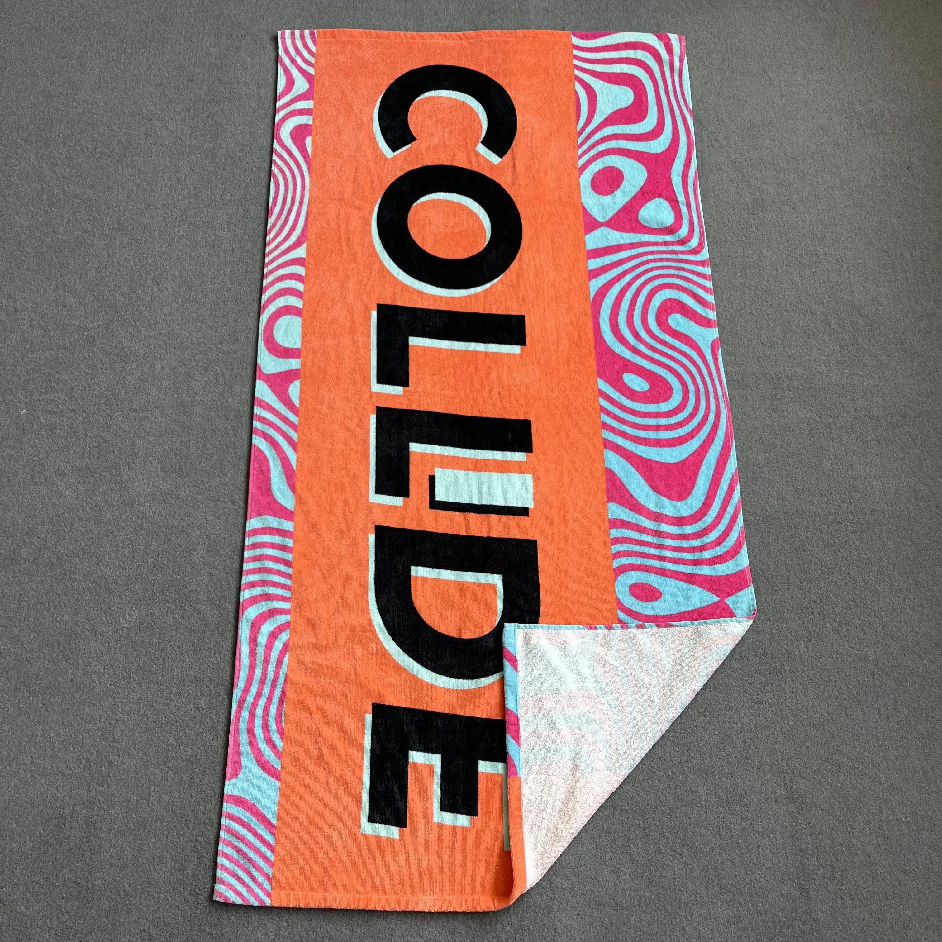 Personalised Custom 100% Cotton Jacquard Oversized Sublimation Printed Beach Towel With Logo factory