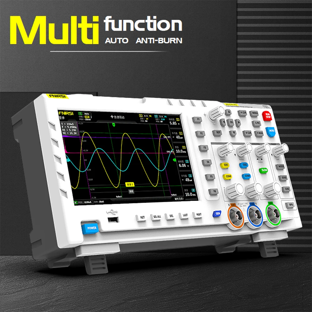1014D Digital Oscilloscope Storage 100MHz Dual Channel Signal Generator For FNIRSI