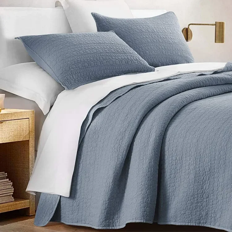 OEKO TEX Embroidery Quilts Bedding Bedspreads Cotton king Queen Size Quilted Bedspread Set Double Quilts With Free Shipping