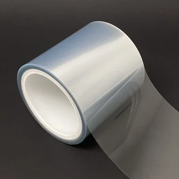 Best price China Guangdong manufacturer easy tear anti-static transparent silicone die cut pet embossed protective film