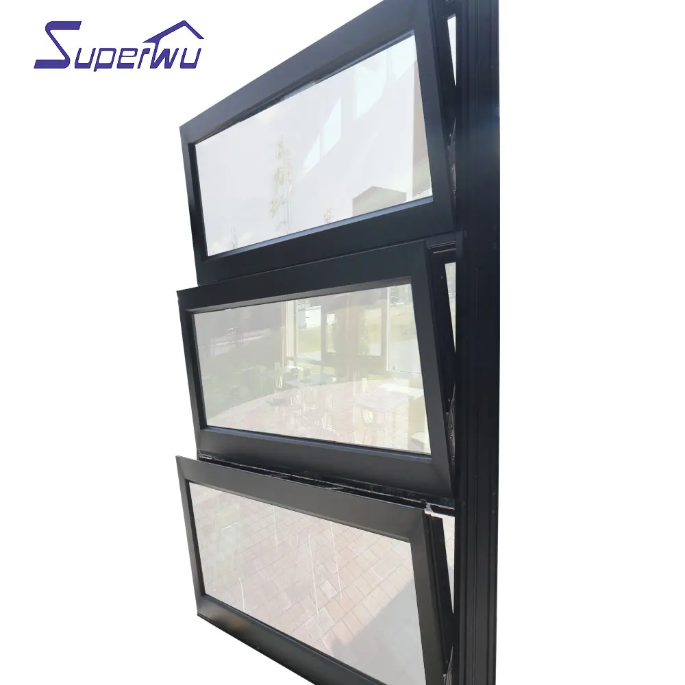AS2047 Australian standard aluminum Chain winder awning window design 3 awning windows