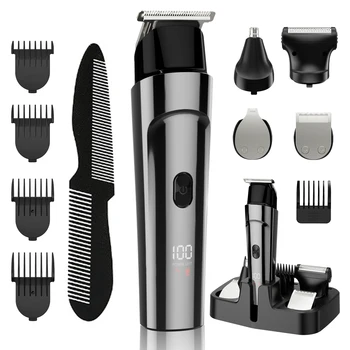 Professional Cordless Hair Clippers for Men- Hair Cutting Kit for Barbers & Family Wireless Hair Trimmers Set with LED Display