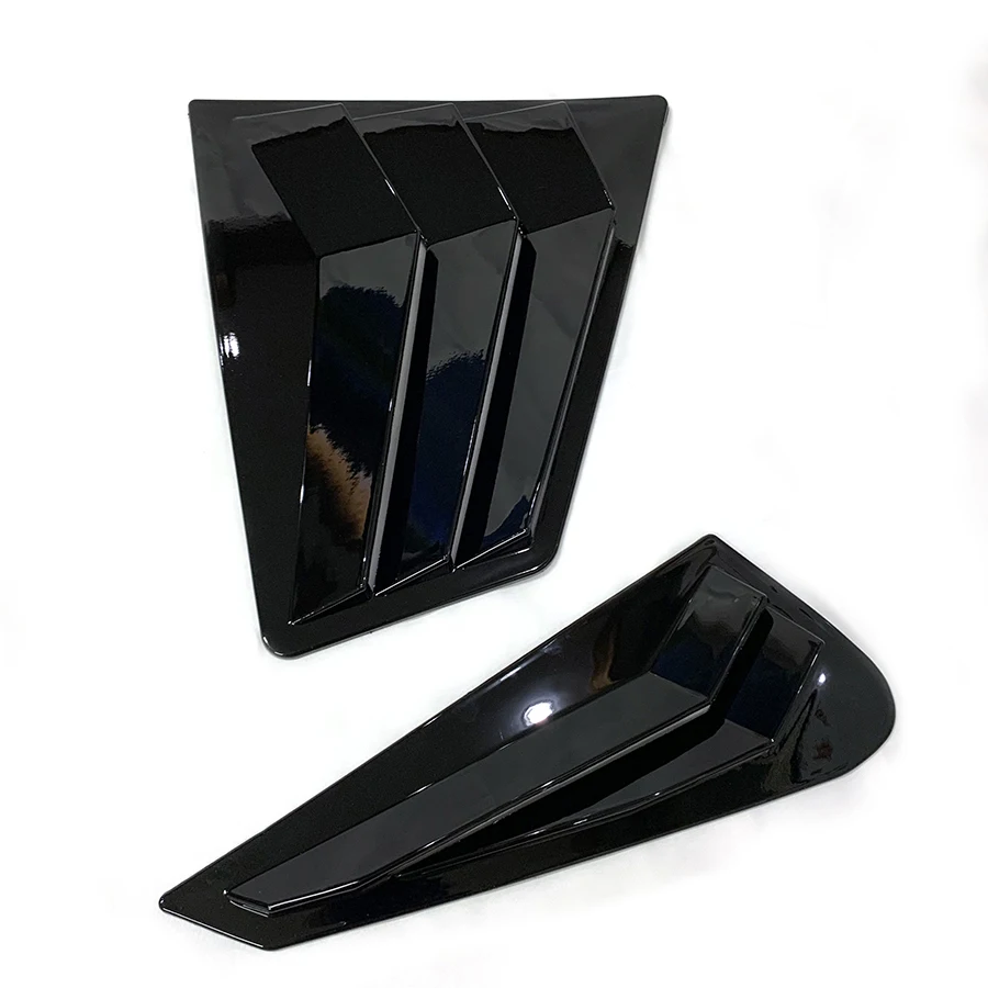 product glossy black side vent window louvers 4 pcs auto spares for hyundai ioniq 2018   2021 2019 2020 air vent scoop shades cover-8