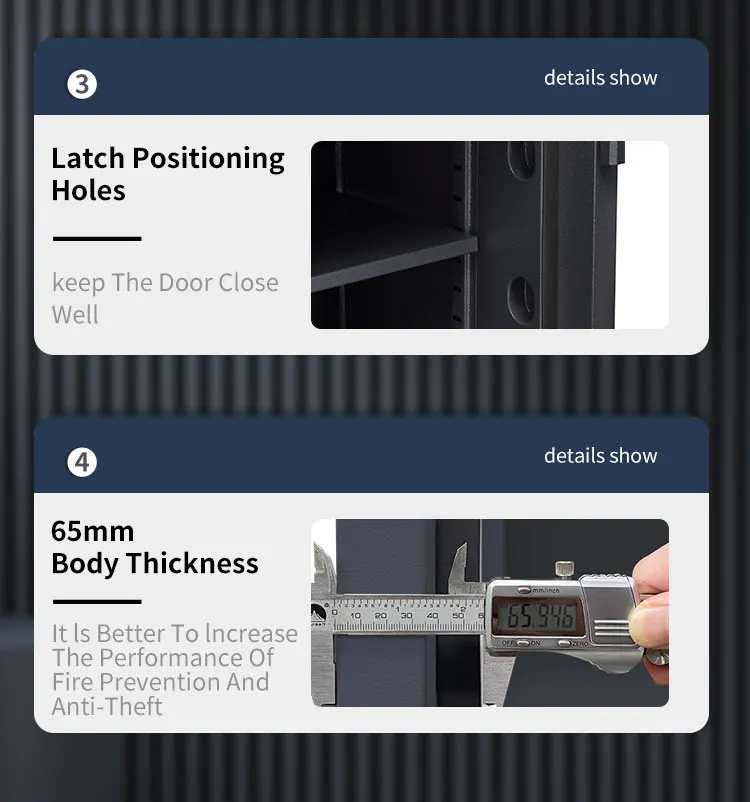 CEQSAFE Custom 2 Hours Fireproof Safes Steel Home Deposit Security Money Fireproof Safe Box factory