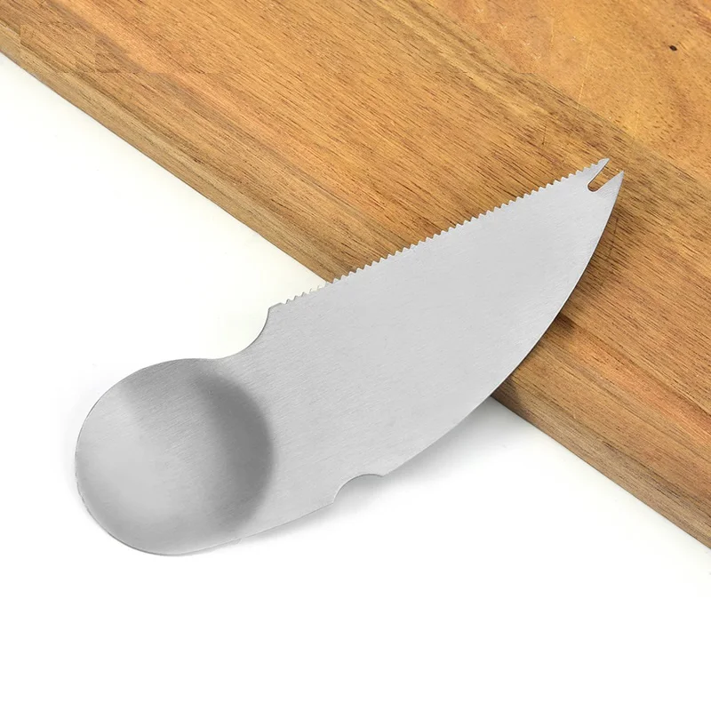 Couteau cuillère à fruits kiwi en acier inoxydable 3 pièces