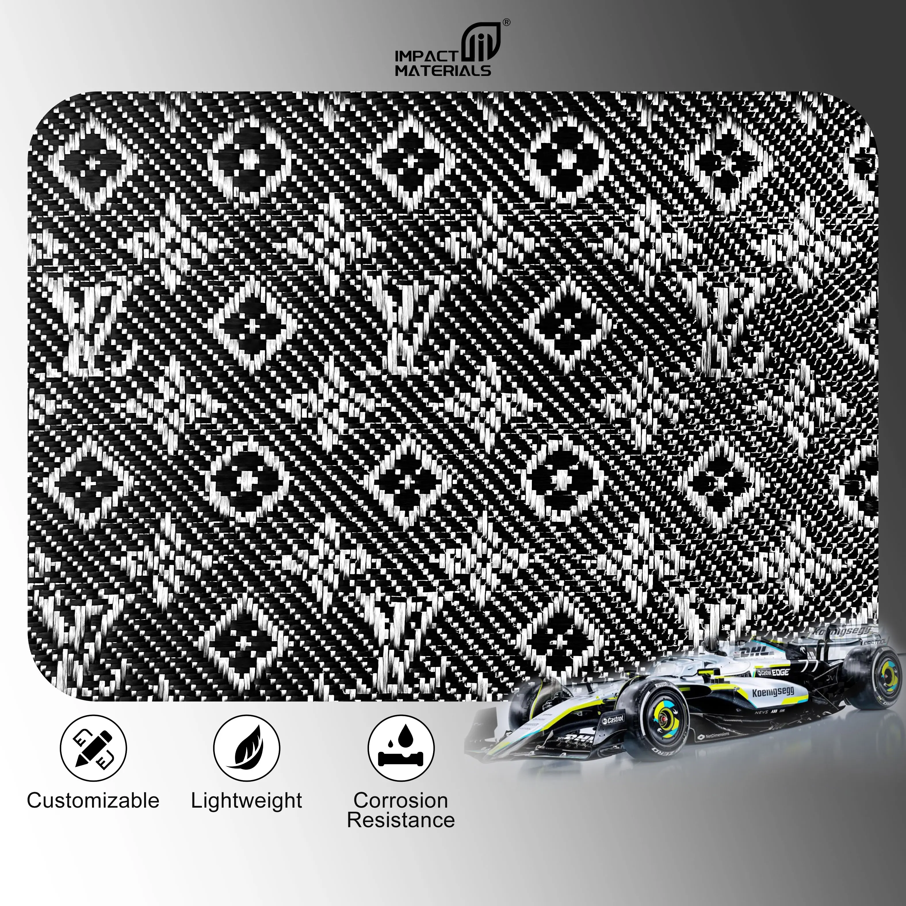 1 Meter Wide (39.8 In) Carbon Fiber Blue 3K 240g/meter Advanced Tech Fiber Cloth Fabric Wide Hemmed Fabric for DIY Projects