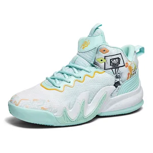 Men's Women's Basketball Shoes Middle School Games Training High Flying Mesh Surface Breathable Sports Shoes Summer Spring