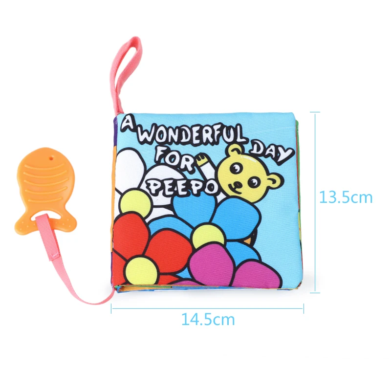 5 Pages Soft Quiet Book English Cartoon Story Books Fabric Book B082
