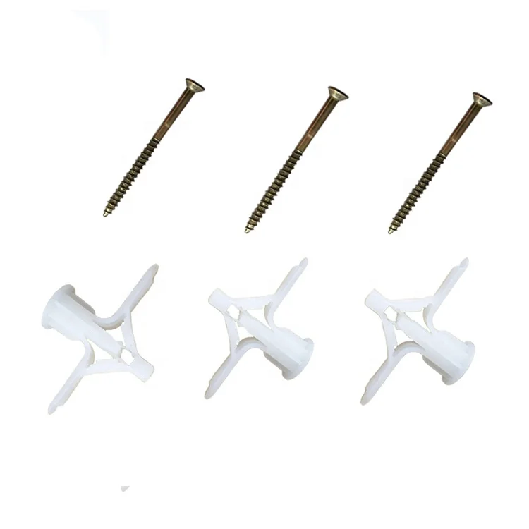 Plastic nylon toggle anchor/Butterfly spring nylon anchors/hollow wall plug