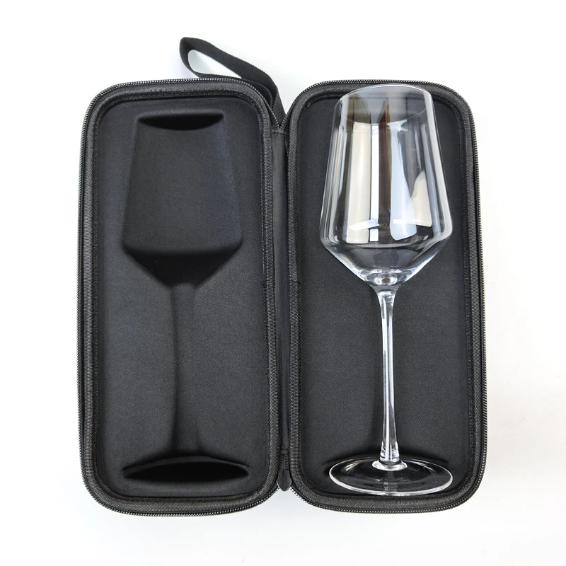 EVA Hard Box Tall Glass Box Custom Logo Wine Shockproof Box Travel Wine Portable Wine Bag supplier