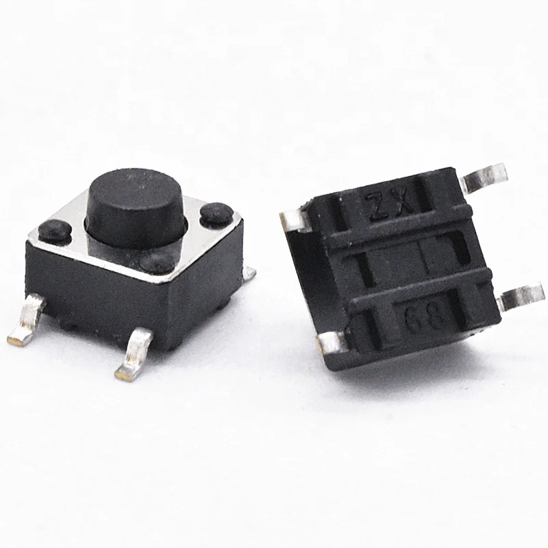 100 Interrupteurs Tactiles Momentanés 6x6x7 Mm - Bouton-poussoir Micro Pour Carte PCB - DIP, 12V/50mA