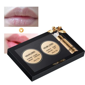 Jojoba Oil Lip Care Kit Herbal Ingredients Hydrating Lip Scrub Mask Balm Plumping Collagen Lip Set for Soft Smooth Youthful Face