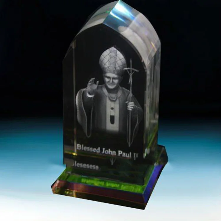 New Fashion Rotating Crystal Glass Photo Cube 3d Laser Engraving Crystal 3D Laser Gifts