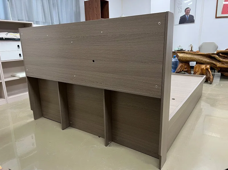 2024 Latest New Model Box Design Queen Frame Bedroom Furniture Double Modern King Size Wooden Beds With Storage