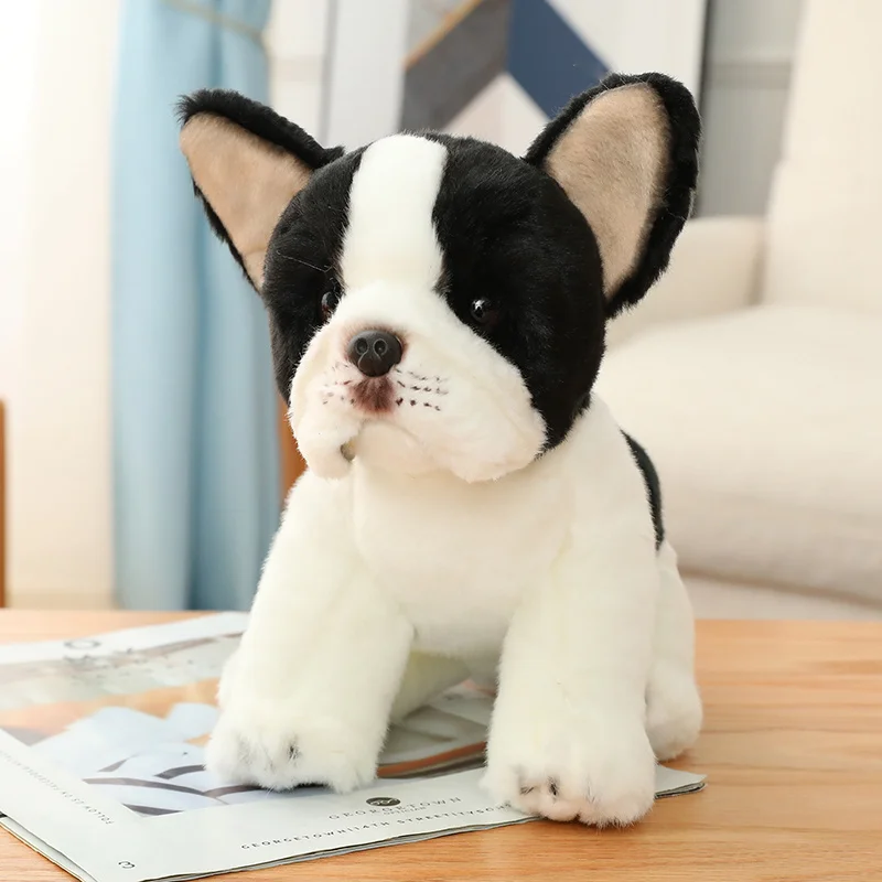 New Sunrise Customizable Lifelike Soft Simulation Plush Dog Series Welsh Corgi Sitting Bulldog Pekingese Golden Retriever