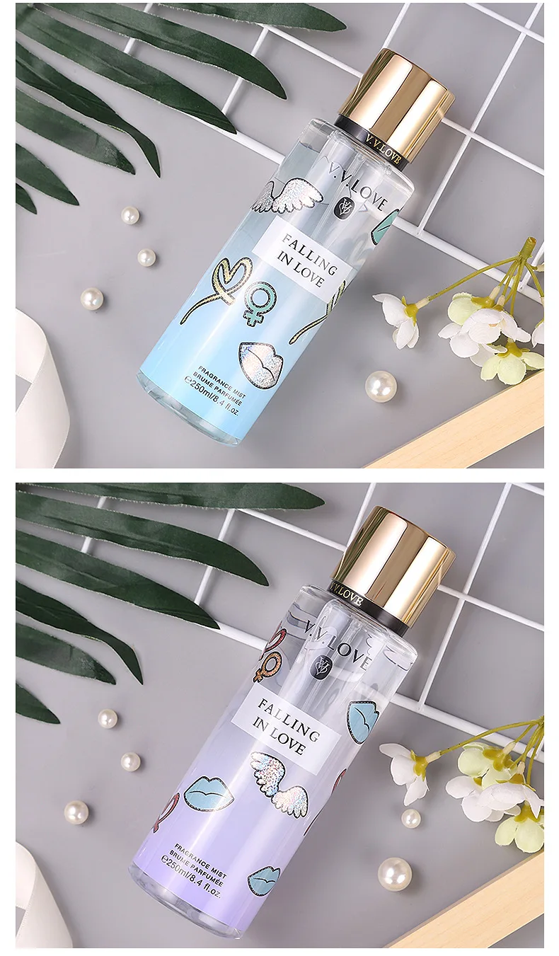 250ml custom logo label and box original fragrance diffuser body spray women's perfume