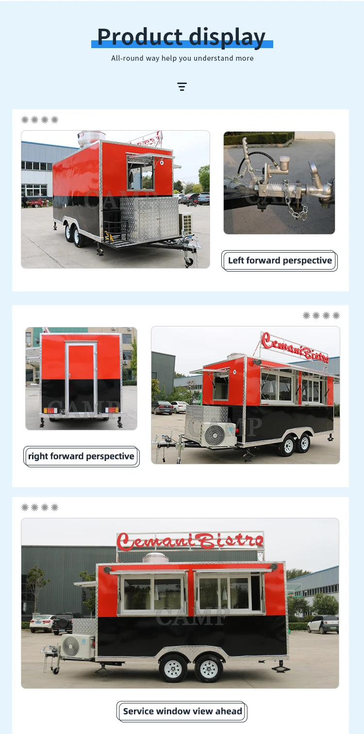 China Food Truck With Full Kitchen Fully Loaded Food Trailer Street