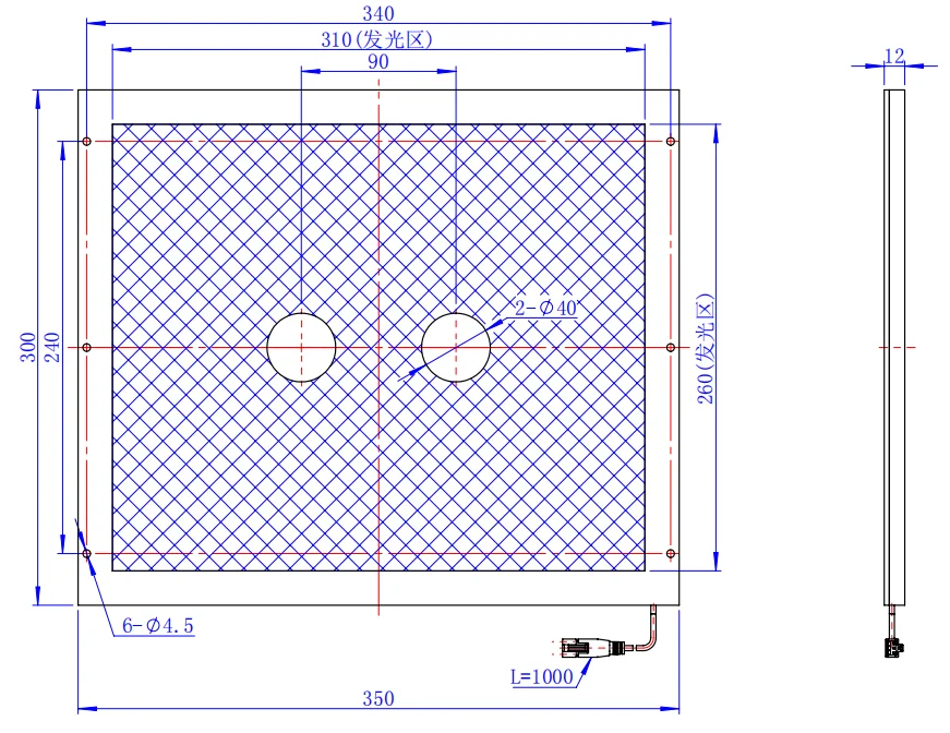 product center hole backlight source suitable for object contour detection and size detection-8