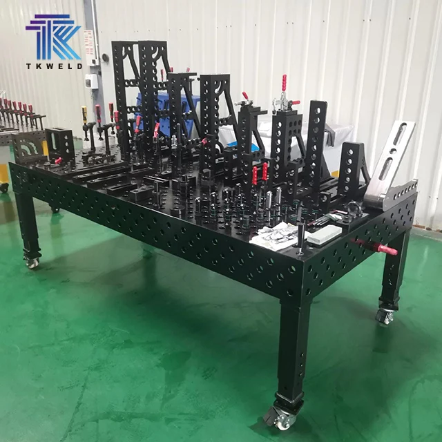 TKweld High Precision 3D Flexible Welding Table 3000*1500 New HT250/Q355 Wear-Resistant Heat-Resistant Soldering Station