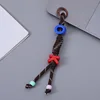 Coffee-colored letter-knitted rope